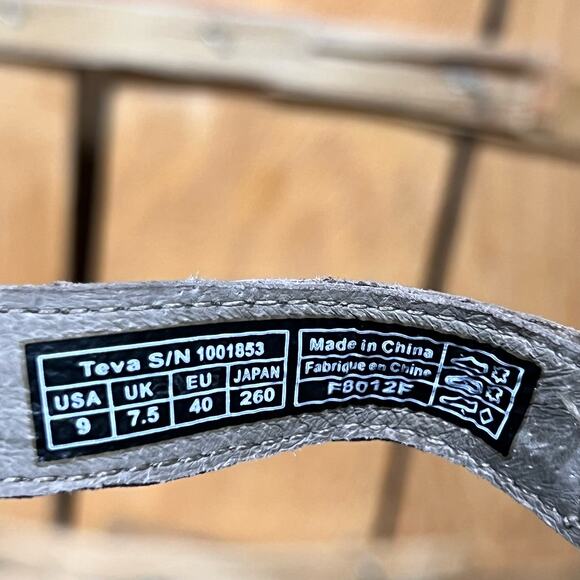 Teva Cabrillo Tan Brown Leather Strappy Adjustable Wedge Sandals Womens Size 9 - Picture 11 of 11